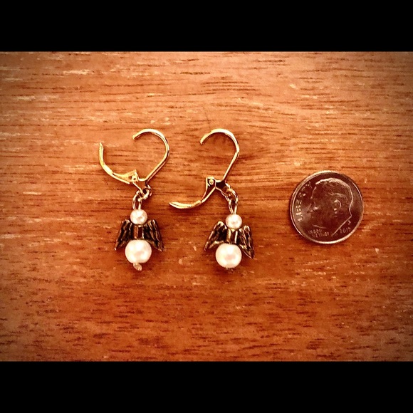 Angel Lever-back Earrings— Designed and Handcrafted By Me 🥰 - Picture 6 of 6